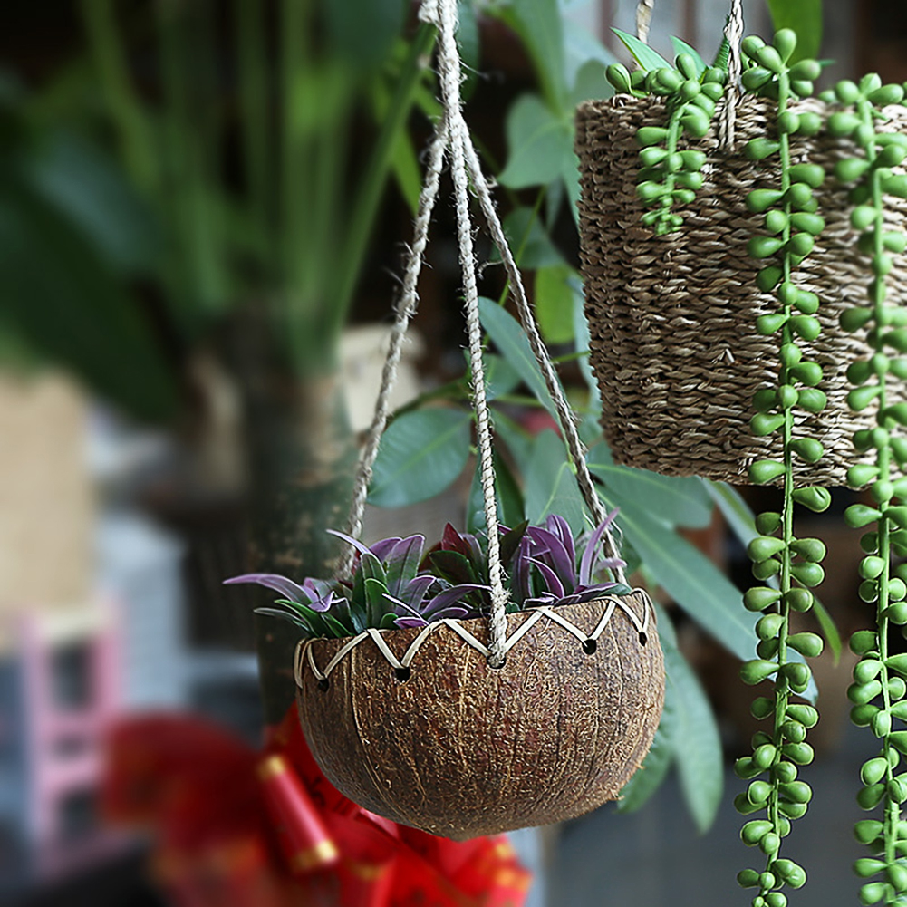Wholesale direct sale lace plant hanging basket flowerpot